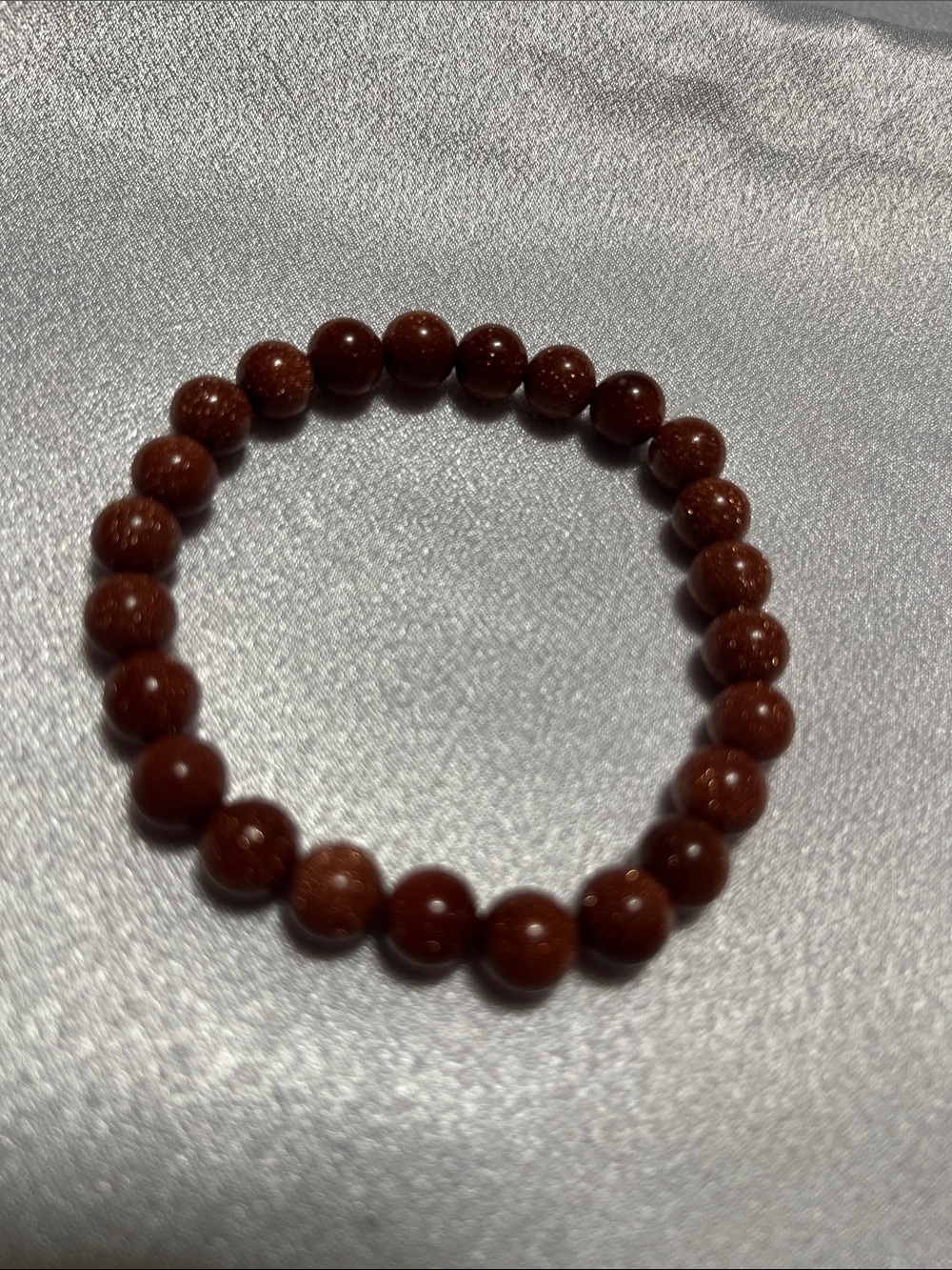 Brown Beaded Stretch Bracelet